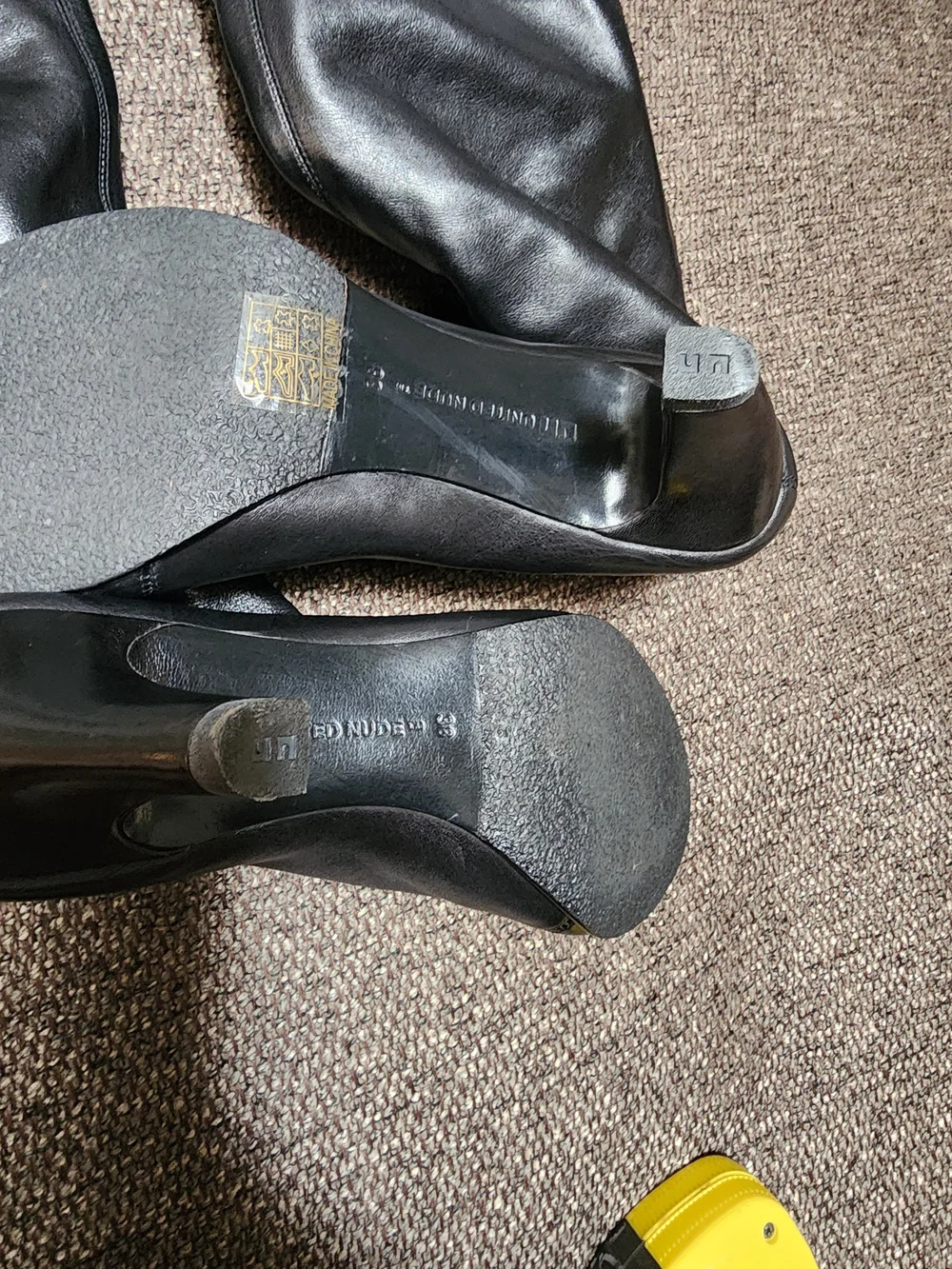 United Nude Black Over-the-Knee Leather Boots